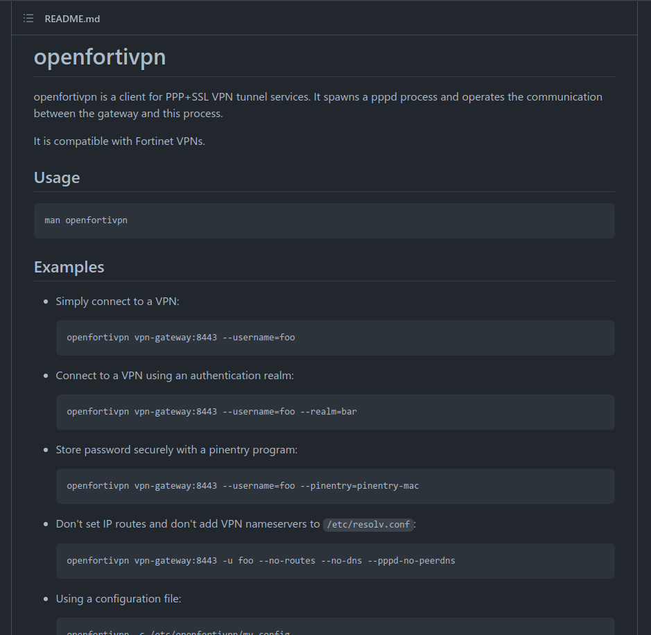 openfortivpn